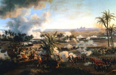 'पिरामिड की लड़ाई', 21 जुलाई 1798, 18वीं सदी के अंत-19वीं सदी की शुरुआत द्वारा लुई फ्रेंकोइस लेज्यून