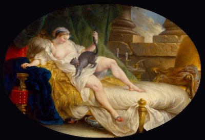 LGBlanchet, Julie को पता चलता है कि उसे छोड़ दिया गया था - 1759 द्वारा लुई गेब्रियल ब्लैंचेट