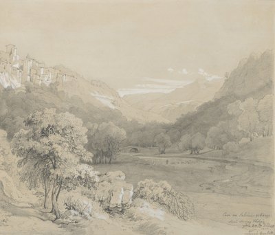 सबाइन हिल्स, 1848 में कैवि का एक दृश्य। द्वारा लुइस गुरलिट