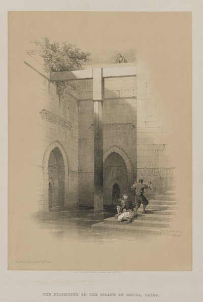 मिस्र और नूबिया, खंड III: नाइलोमीटर। रोडो का द्वीप, 1849। द्वारा लुई हागे
