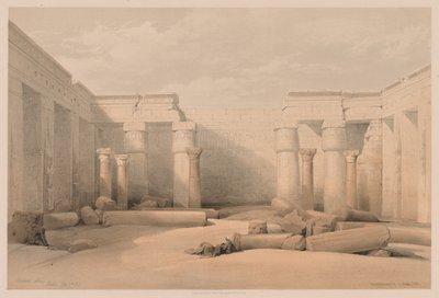 मिस्र और नूबिया: खंड II - नंबर 18, मेदिनेट अबू, थेब्स, 1832। द्वारा लुई हागे