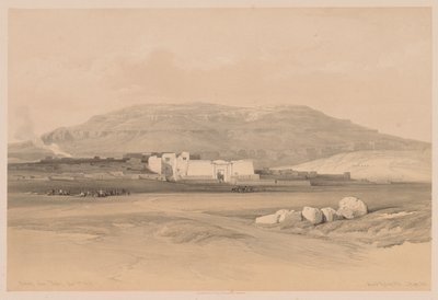मिस्र और नूबिया: खंड II - नंबर 20, मेदिनेट अबू, थेब्स, 1838। द्वारा लुई हागे