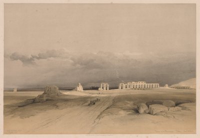 मिस्र और नूबिया: खंड II - नंबर 8, मेनिओनियम के अवशेष, थेब्स, 1838। द्वारा लुई हागे