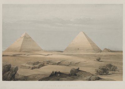 मिस्र और नूबिया, खंड II: गीजेह के पिरामिड, 1848। द्वारा लुई हागे