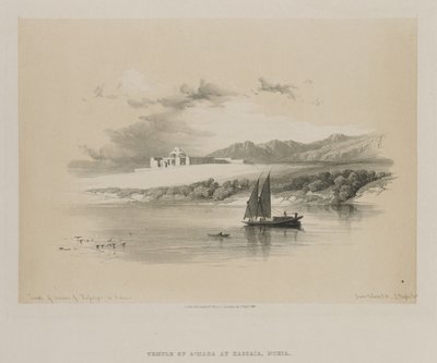मिस्र और नूबिया, खंड II: 1847 में नूबिया के हमाय का मंदिर, अमदा। द्वारा लुई हागे