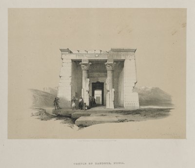 मिस्र और नूबिया, खंड II: डंडौर का मंदिर, नूबिया, 1848। द्वारा लुई हागे