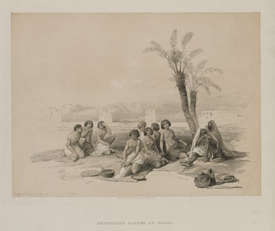 मिस्र और नूबिया, वॉल्यूम I: 1847 में कोर्टी-नूबिया में आराम करने वाले एबिसिनियन दास। द्वारा लुई हागे