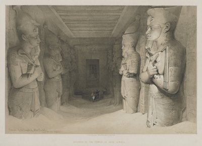 मिस्र और नूबिया, आयतन I: आंतरिक मंदिर ऑफ अबो-सिंबल, 1846। द्वारा लुई हागे
