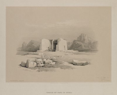 मिस्र और नूबिया, खंड I: 1846 में नूबिया में टफा में मंदिर। द्वारा लुई हागे
