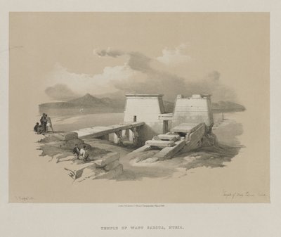 मिस्र और नूबिया, खंड I: वादी सबौआ का मंदिर, नूबिया, 1846। द्वारा लुई हागे