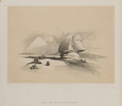 मिस्र और नूबिया, वॉल्यूम I: द ग्रेट स्फिंक्स, पिरामिड ऑफ़ गीज़ीह, 1846। द्वारा लुई हागे