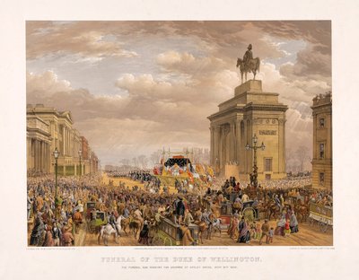 ड्यूक ऑफ वेलिंगटन का अंतिम संस्कार, 18 नवंबर 1852, पब। 1853. द्वारा लुई हागे