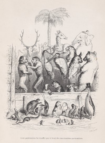 इस विरोध को..., सीए के दृश्यों से निजी बातचीत के शोर से दबा दिया गया था। 1837-47. द्वारा लुई हेनरी ब्रेविएरे