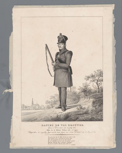 डैनियल डे वोस ब्रूवर। 30 जुलाई 1770 को डेवेंटर में जन्मे। विलियम के सैन्य आदेश के नाइट, 4th क्लास। 2 अगस्त 1831 को हंटर्स ऑफ़ वैन डैम की कोर के साथ एक स्वयंसेवक शिकारी के रूप में भेजे गए। द्वारा विलेम डी क्लार्क