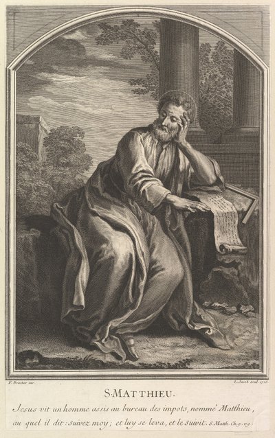 सेंट मैथ्यू, 1726। द्वारा लुई जैकोब
