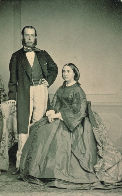 मैक्सिमिलियन ऑफ हैप्सबर्ग-लोरेन (1832-67) और चार्लोट सक्से-कोबुर्ग-गोथा (1840-1927), मेक्सिको के सम्राट और महारानी, मैक्सिको के लिए प्रस्थान से पहले, 1864 द्वारा लुइस जोसेफ गामर