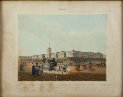 सेंट पीटर्सबर्ग में एडमिरल्टी, 1840 के अंत में। द्वारा लुइस जूल्स अर्नौट