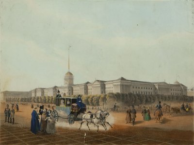 सेंट पीटर्सबर्ग में एडमिरल्टी, 1840 के अंत में। द्वारा लुइस जूल्स अर्नौट