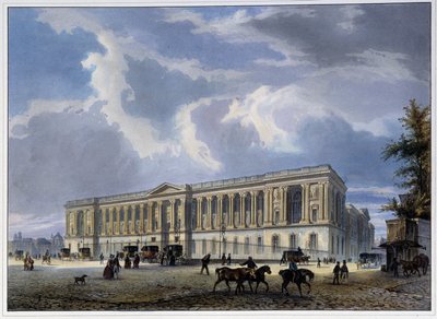 लौवर कोलोनेड का दृश्य - अर्नौटा द्वारा "" पेरिस एन 1837 "" में द्वारा लुइस जूल्स अर्नौट