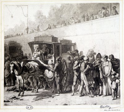 बोइली (1803) की पेंटिंग के अनुसार लियोन मैरोटे द्वारा एक परिश्रम, हेलियोग्रावर का आगमन। द्वारा लुई लियोपोल्ड (बाद) बोइली