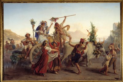 लुई लियोपोल्ड रॉबर्ट (1794-1835) 1827 सन द्वारा नेपल्स पेंटिंग के पास आर्क के मैडोना के पर्व की वापसी। 1,47x2,12 वर्ग मीटर द्वारा लुई लियोपोल्ड रॉबर्ट