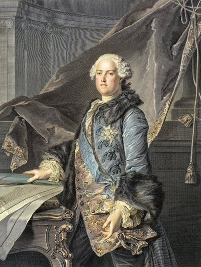 एबेल फ्रेंकोइस पोइसन डी वांडिएरेस (1727-81) मार्क्विस डी मारिग्नी - राजा की इमारतों के निदेशक; मैडम डी पोम्पाडॉर का भाई - एबेल-फ्रेंकोइस (एबेल फ्रेंकोइस) पोइसन का पोर्ट्रेट, महाशय डी वंदिएरेस, मारकिस डी मारिग्नी, बैटिम के महानिदेशक द्वारा लुई एम। (बाद) टोकेक