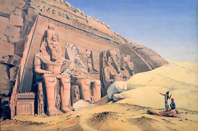 रामेसेस II का महान मंदिर, अबू सिंबल, 1846 द्वारा लुई एमए लिनेंट डी बेलेफॉन्ड्स,