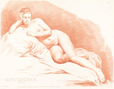 लेटी हुई महिला नग्न द्वारा Louis Marin Bonnet after Louis Jean François Lagrenée