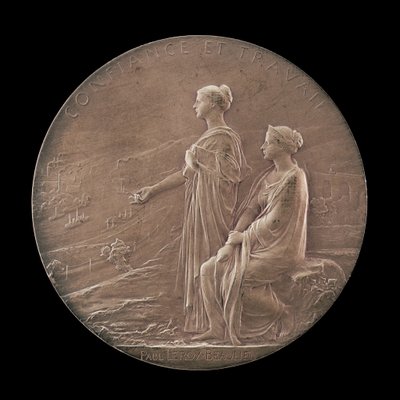 लैंडस्केप [रिवर्स], 1900 में ट्रस्ट एंड इंडस्ट्री का व्यक्तित्व। द्वारा लुई ऑस्कर रोटी
