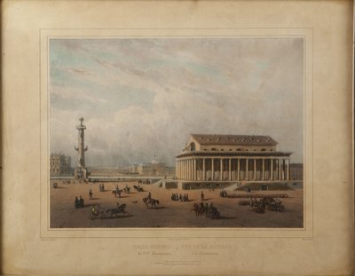 सेंट पीटर्सबर्ग में स्टॉक एक्सचेंज, 1840 के दशक के अंत में। द्वारा लुई पियरे अल्फोंस बिचेबोइस
