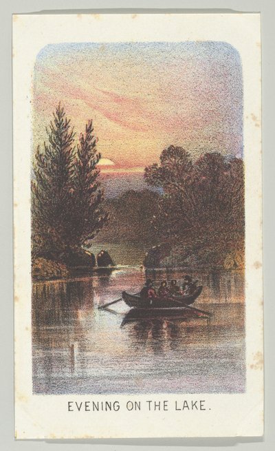 इवनिंग ऑन द लेक, सीरीज़ से, व्यूज़ इन सेंट्रल पार्क, न्यूयॉर्क, भाग 3, 1864। द्वारा लुइस प्रांग