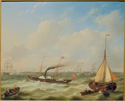1843 - रत्न में ओस्टेंडे में रानी विक्टोरिया। द्वारा लुई वर्बोकेहोवेन