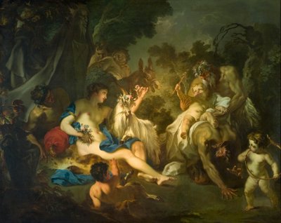 बैचस का बचपन, c.1700-10 (कैनवास पर तेल) द्वारा लुइस डे बुलोग्लने
