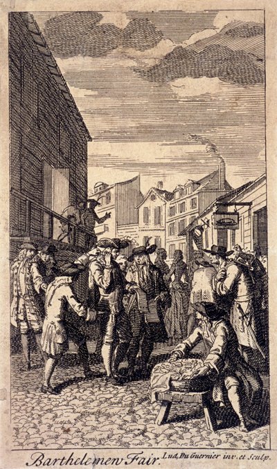 बार्थोलोम्यू मेला, लंदन, c1715 द्वारा लुई डु गुएर्नियर
