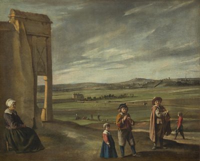 किसानों के साथ लैंडस्केप, c. 1640. द्वारा लुई ले नैन
