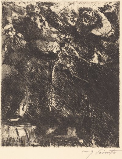 Capuchin धर्मोपदेश दीन के साथ भागना पसंद करता है' The Capuchin's Sermon..., 1923। द्वारा लोविस कोरिंथ