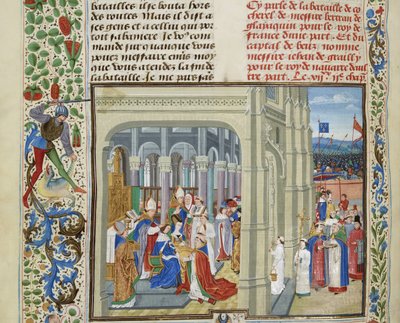 19 मई, 1364, सीए 1470-1475 को फ्रांस के चार्ल्स वी का राज्याभिषेक। द्वारा Loyset Liedet