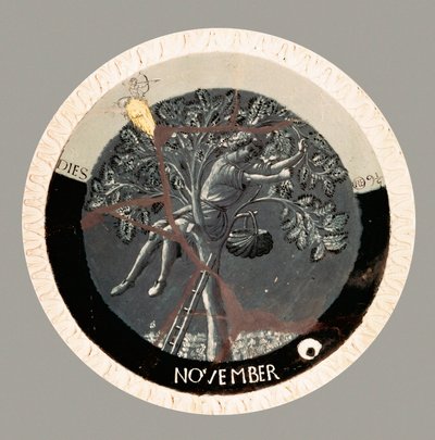 नवंबर का महीना, टेराकोटा लुका डेला रोबिया द्वारा, c.1450-56 द्वारा लुका डेला रोबिया