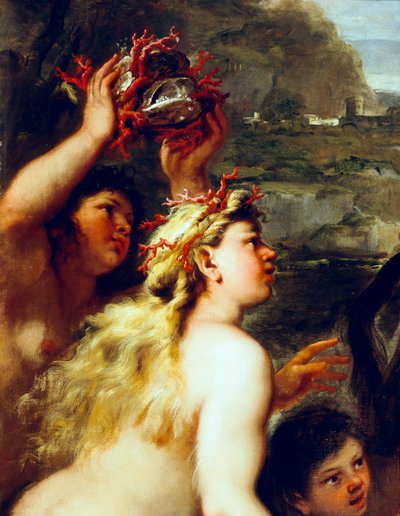 लुका जिओर्डानो (1634-1705) द्वारा यूरोपा का अपहरण, कैनवास पर तेल, विवरण द्वारा लुका जियोर्डानो