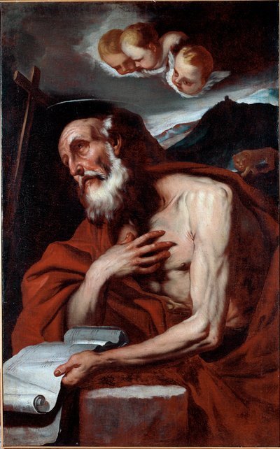 Luca Giordano द्वारा सेंट जेरोम पेंटिंग का प्रतिनिधित्व द्वारा लुका जियोर्डानो