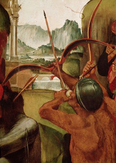 सेंट सेबेस्टियन की शहादत, एक तीरंदाज का विस्तार (165896 का विस्तार) द्वारा लुका सिग्नेरी