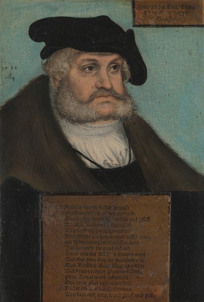 फ्रेडरिक III 1463-1525, समझदार, सक्सोनी का चुनाव, 1533। द्वारा लुकास क्रैंक द एल्डर