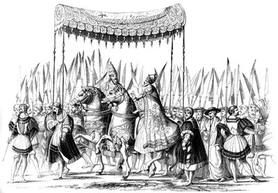 शाही जुलूस, 1529-1530 1849। द्वारा लुकास क्रैंक द एल्डर