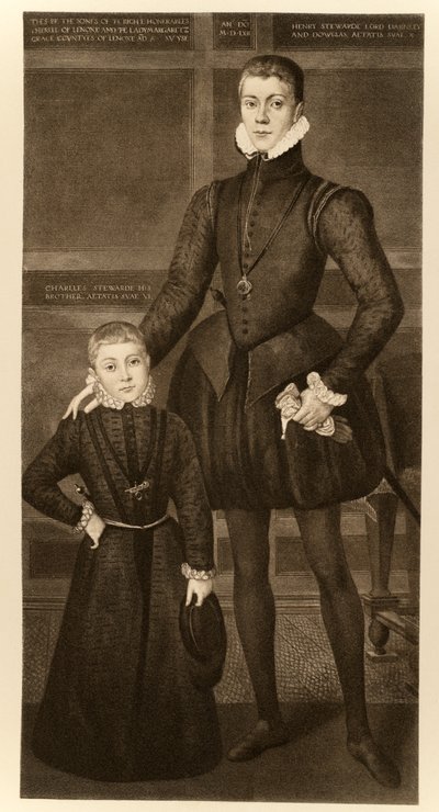 हेनरी, लॉर्ड डार्नली (1545-1567) और उनके भाई चार्ल्स (1555-1576) ने &39;जेम्स I और VI&39; से, मन्ज़ी जॉयंट डीएन कंपनी पेरिस, 1904 (कोलोटाइप) द्वारा मुद्रित द्वारा लुकास डी हीरे