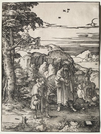 अब्राहम बलि बलिदान करने के लिए इसहाक, 1517-1519। द्वारा लुकास वैन लेडेन