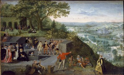 पीने के इलाज में सम्राट रुडोल्फ II(कैनवास पर तेल, c.1593) द्वारा लुकास वैन वाल्केनबोरच