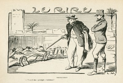 Le Rire में चित्रण, ०४/०५/१२ - संरक्षित उपनिवेशीकरण (उत्कीर्णन) द्वारा लुसिएन मेटिवेट