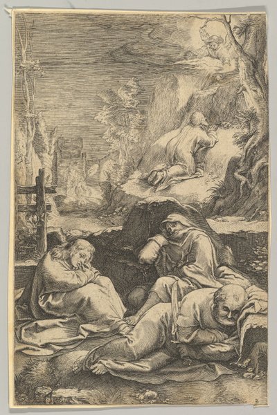 द पैशन ऑफ क्राइस्ट से द एगोनी इन द गार्डन, ca. 1623. द्वारा लुडोविकस सिसेराम