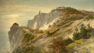 मोनस क्लिफ, डेनमार्क, 1882 के शरद ऋतु के दृश्य द्वारा लुडविग हंस फिशर