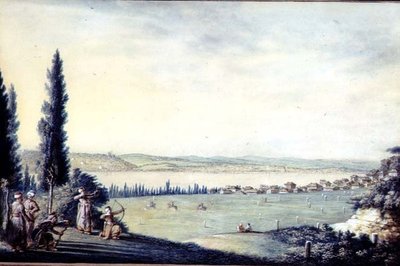 कोस्पोली शहर और उसके उपनगरों का दृश्य, कास-किओई जिले की ओर, आईप प्रेसा डल'ओत्मेइदान की मस्जिद तक द्वारा लुइगी (बाद में) मेयर